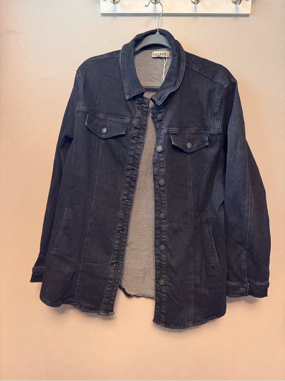 luvamia Black Women's Denim Jacket